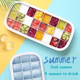 image-Ice Mold Household Ice Box Freezer With Cover Artifact Silicone Refrigerator Ice Mold