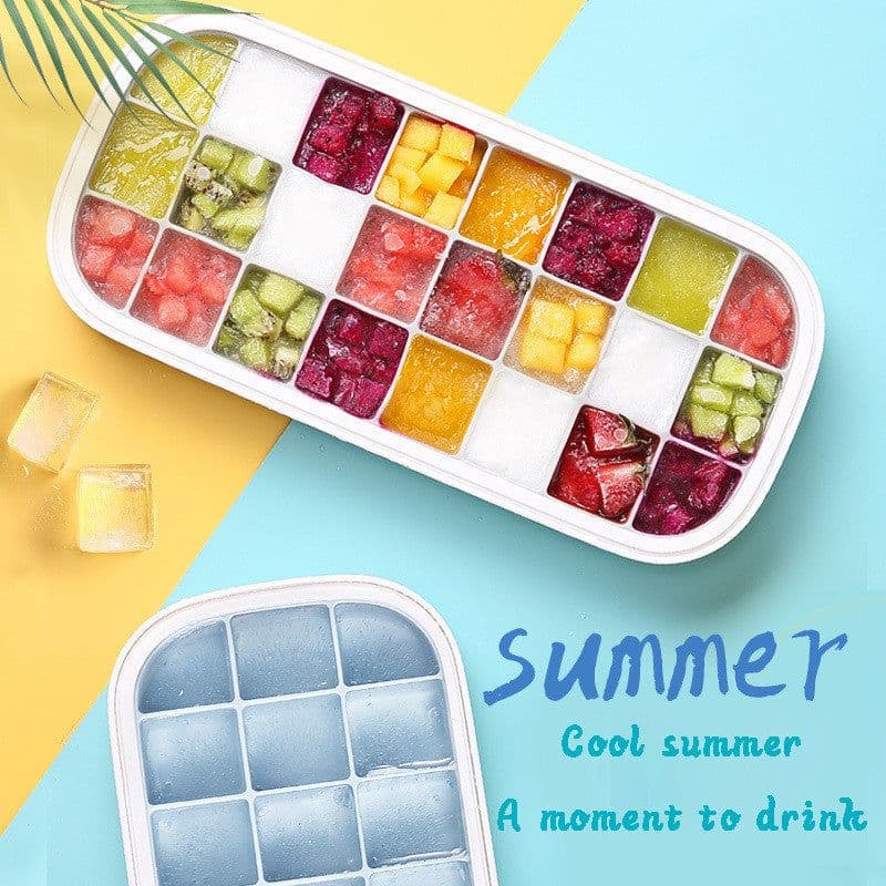 image-Ice Mold Household Ice Box Freezer With Cover Artifact Silicone Refrigerator Ice Mold