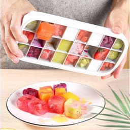 image-Ice Mold Household Ice Box Freezer With Cover Artifact Silicone Refrigerator Ice Mold