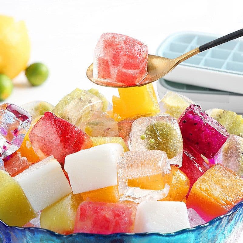 image-Ice Mold Household Ice Box Freezer With Cover Artifact Silicone Refrigerator Ice Mold