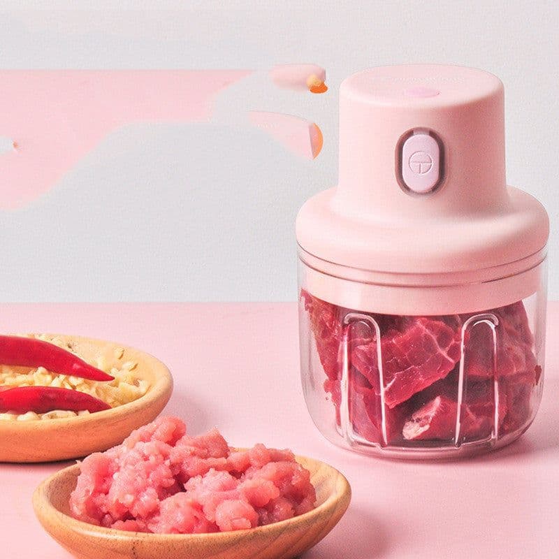 image-Electric Food Chopper - Handheld Garlic Chopper Wireless 250ml