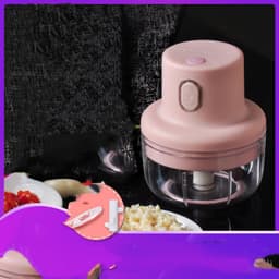 image-Electric Food Chopper - Handheld Garlic Chopper Wireless 250ml