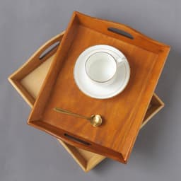 image-Retro Rectangular Wooden Serving Tray Tea Cutlery Trays Storage Pallet Fruit Plate Decoration Food Bamboo