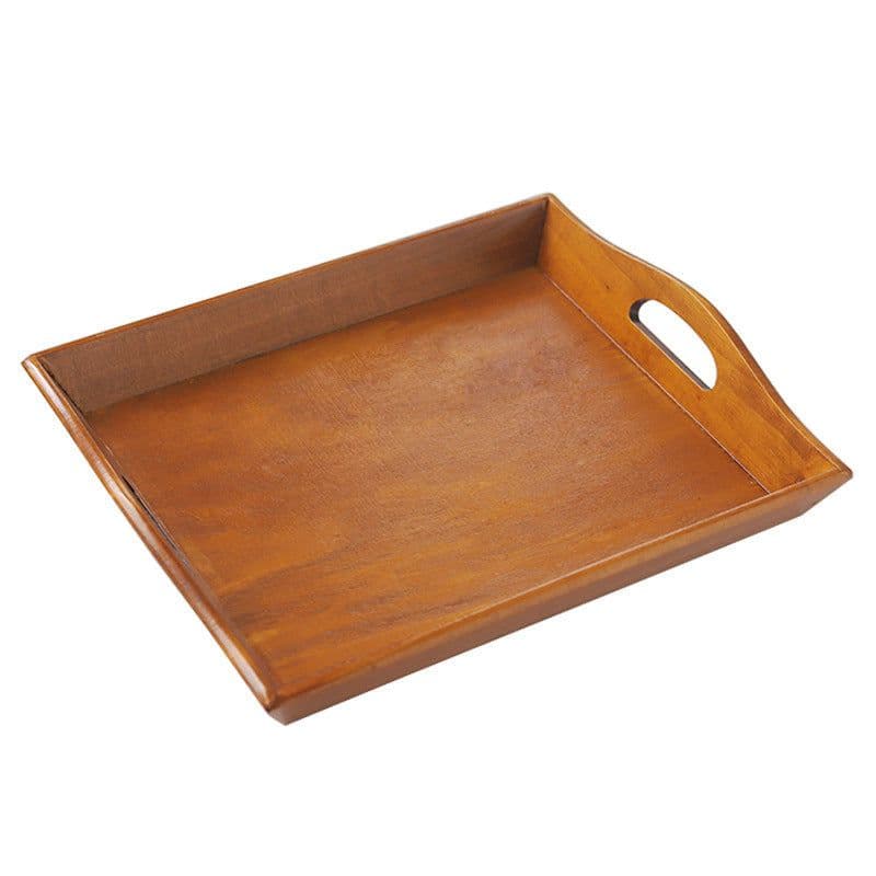 image-Retro Rectangular Wooden Serving Tray Tea Cutlery Trays Storage Pallet Fruit Plate Decoration Food Bamboo