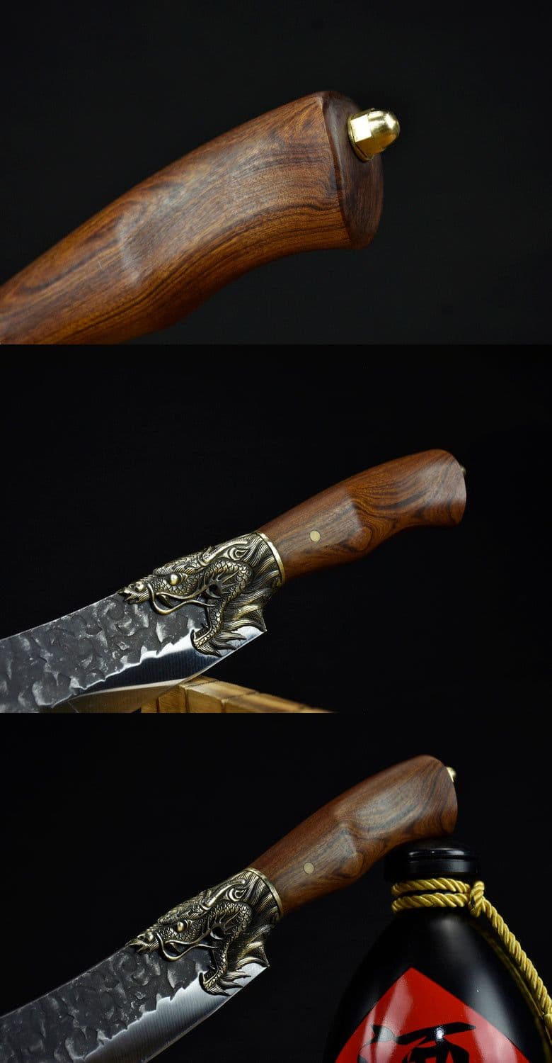 image-Fire Dragon Boning Knife Rosewood Kitchen Knife