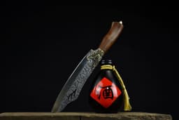 image-Fire Dragon Boning Knife Rosewood Kitchen Knife
