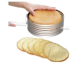 image-6 Layers Adjustable Cake Cutter Slicer Stainless Steel Round Bread Cake Cutter Slicer Mousse Ring Mould Cake Decorating Tools
