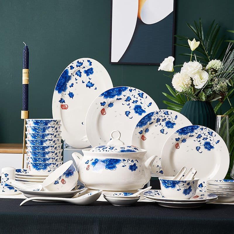 image-Ceramic Bowls And Saucers Set Bone China Bowls And Plates