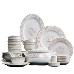image-Ceramic Bowls And Saucers Set Bone China Bowls And Plates