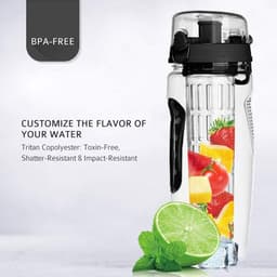 image-1000ml Water Fruit Bottle BPA Free Plastic Sport Fruit Infuser Water Bottles With Infuser Juice Shaker Drink Bottle Of Water