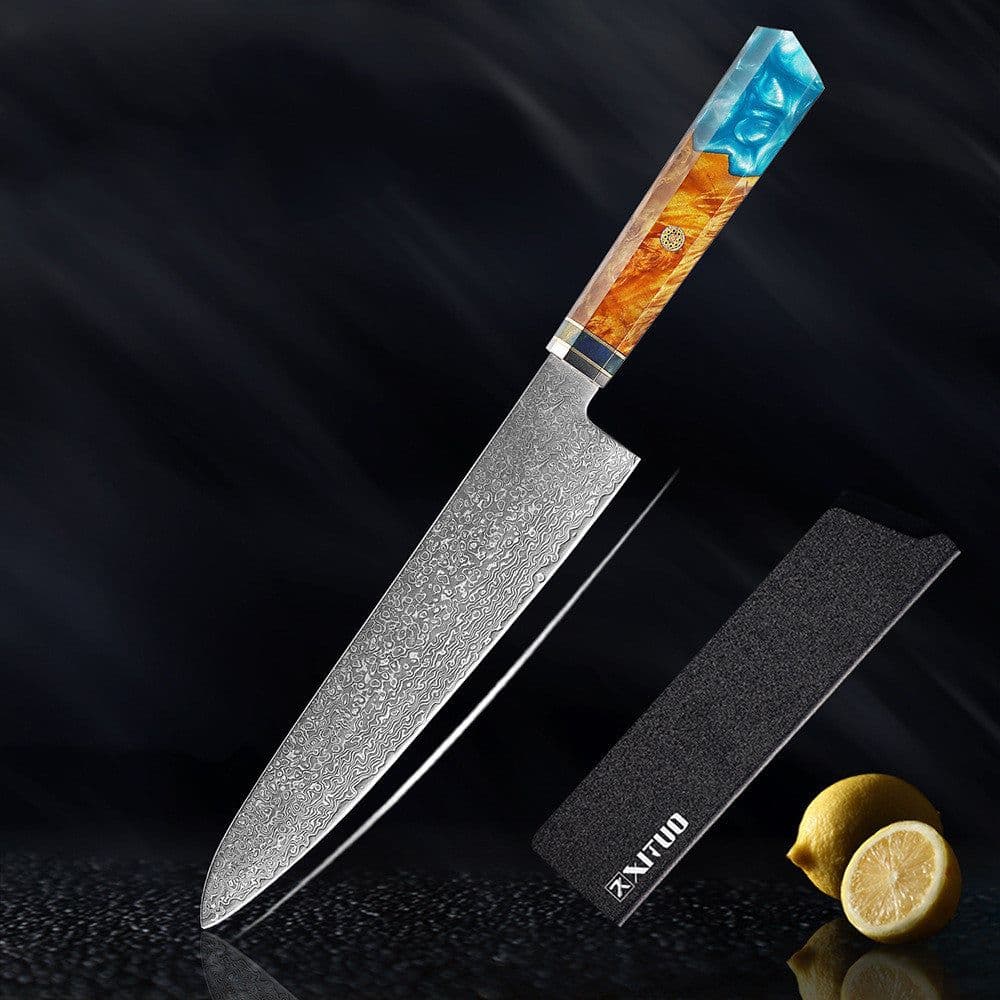 image-Kitchen Set Knife Damascus Steel Kitchen Knife Kitchen Knife Chef Knife Santoku Knife Japanese Knife Kitchen Tool