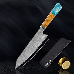 image-Kitchen Set Knife Damascus Steel Kitchen Knife Kitchen Knife Chef Knife Santoku Knife Japanese Knife Kitchen Tool
