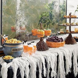 image-Halloween Broom Pumpkin Snack Bowl Rack Decorations Home Decor