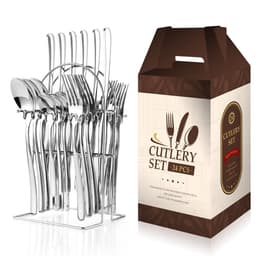 image-Stainless Steel Cutlery 24-piece Set Moonlight 666 West Cutlery Rack
