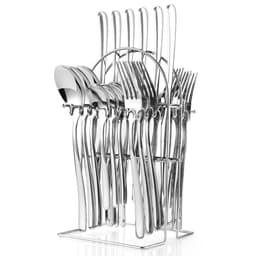 image-Stainless Steel Cutlery 24-piece Set Moonlight 666 West Cutlery Rack
