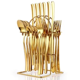 image-Stainless Steel Cutlery 24-piece Set Moonlight 666 West Cutlery Rack