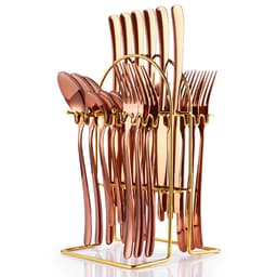 image-Stainless Steel Cutlery 24-piece Set Moonlight 666 West Cutlery Rack