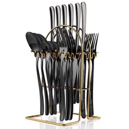 image-Stainless Steel Cutlery 24-piece Set Moonlight 666 West Cutlery Rack