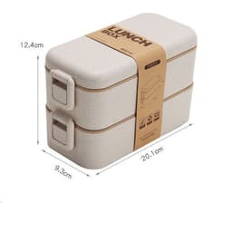 image-Wheat Straw Lunch Box Japanese Tableware Lunch Box Microwave Oven Student Multi-layer Lunch Box Sushi Box Double-layer Lunch Box Custom Logo