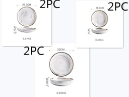 image-Marble Tableware Bowls Plates Rice