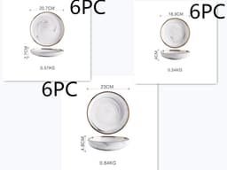 image-Marble Tableware Bowls Plates Rice