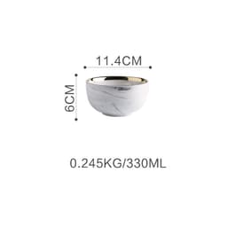 image-Marble Tableware Bowls Plates Rice
