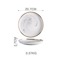 image-Marble Tableware Bowls Plates Rice