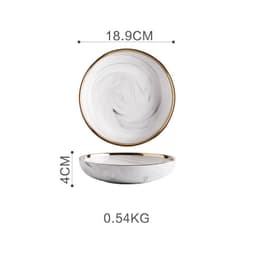image-Marble Tableware Bowls Plates Rice