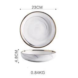 image-Marble Tableware Bowls Plates Rice