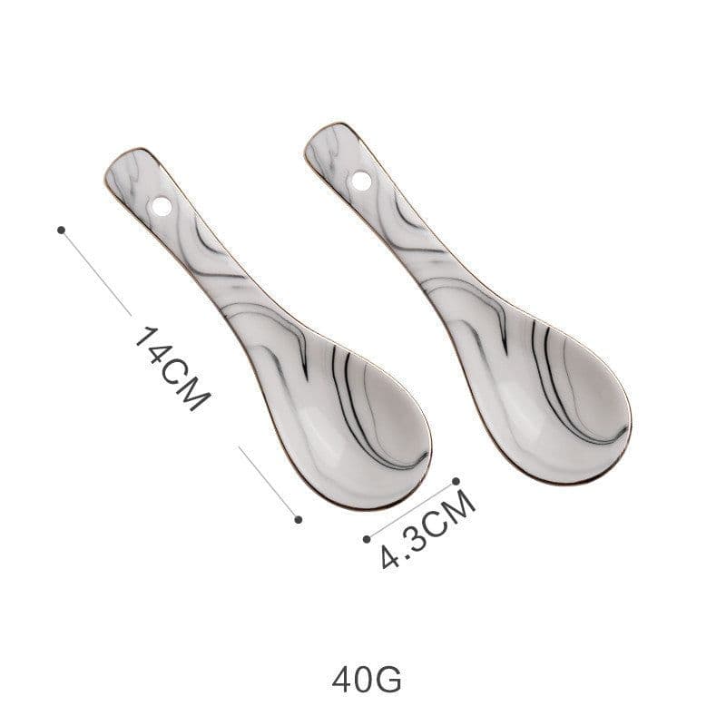 image-Marble Tableware Bowls Plates Rice