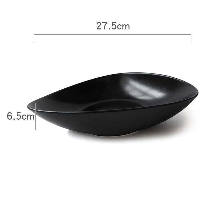 image-Ceramic Japanese Bowls Are Beautiful And Cute. Irregular Household 5-inch Bowls And Plates Single