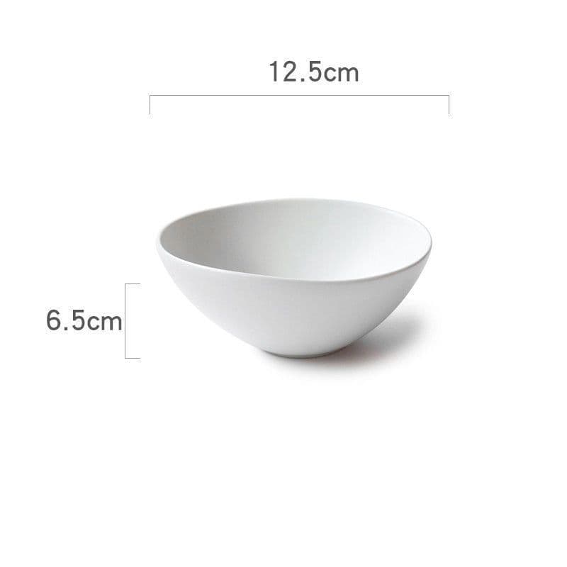 image-Ceramic Japanese Bowls Are Beautiful And Cute. Irregular Household 5-inch Bowls And Plates Single