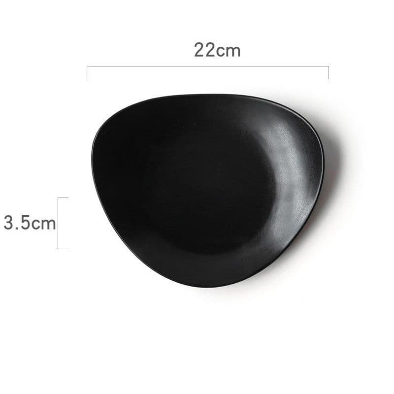 image-Ceramic Japanese Bowls Are Beautiful And Cute. Irregular Household 5-inch Bowls And Plates Single