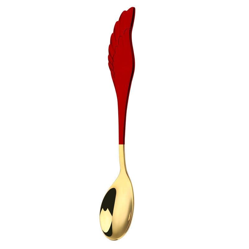 image-304 Stainless Steel Coffee Spoon Creative Net Red Wings Spoon Ice Cream Spoon Dessert Spoon Fork Spoon Spoon Gift Tableware