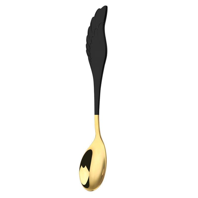 image-304 Stainless Steel Coffee Spoon Creative Net Red Wings Spoon Ice Cream Spoon Dessert Spoon Fork Spoon Spoon Gift Tableware