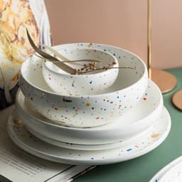 image-Household Simple Ceramic Terrazzo Plate Tableware