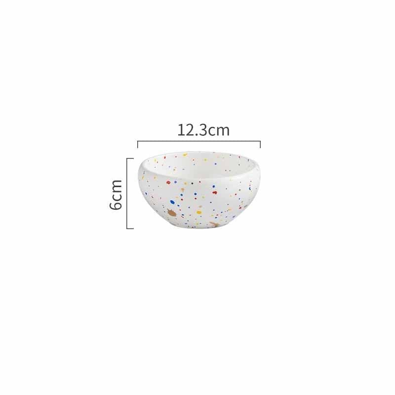image-Household Simple Ceramic Terrazzo Plate Tableware