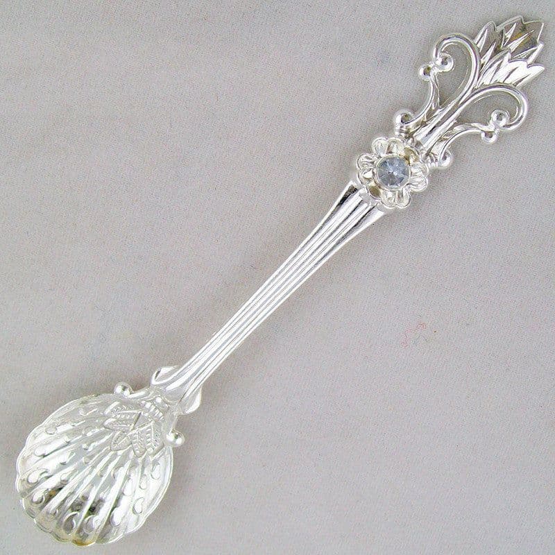 image-Creative Retro Pattern Alloy Stirring Dessert Spoon