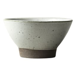 image-Jingdezhen Handmade Home Retro Noodle Soup High Legged Clay Bowl