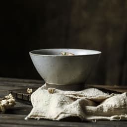 image-Jingdezhen Handmade Home Retro Noodle Soup High Legged Clay Bowl