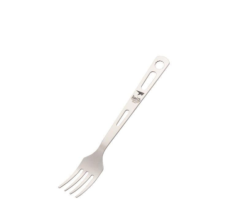 image-Pure Titanium Knife, Fork And Spoon Three-piece Set, Outdoor Picnic Camping Ultra-light Portable Tableware Set