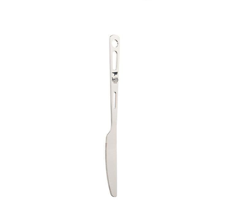 image-Pure Titanium Knife, Fork And Spoon Three-piece Set, Outdoor Picnic Camping Ultra-light Portable Tableware Set