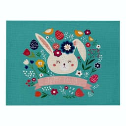image-Home Cartoon Rabbit Kitchen Insulation Coaster Anti-scalding Cotton And Linen Western Placemat