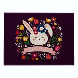 image-Home Cartoon Rabbit Kitchen Insulation Coaster Anti-scalding Cotton And Linen Western Placemat