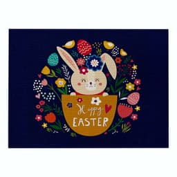 image-Home Cartoon Rabbit Kitchen Insulation Coaster Anti-scalding Cotton And Linen Western Placemat