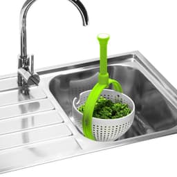 image-New Salad Spinner Scratch Resistant Nylon Spinning Colander