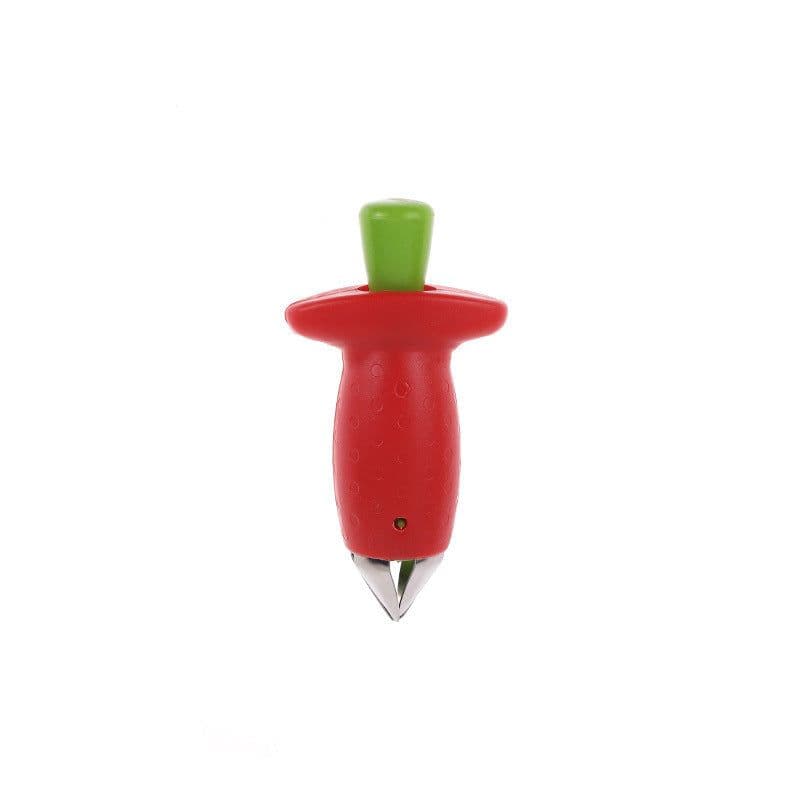 image-Strawberry Stem Remover Metal Plastic Fruit Leaf Remover Tomato Stalks Strawberry Knife Stem Remover Gadget Kitchen Cooking Tool