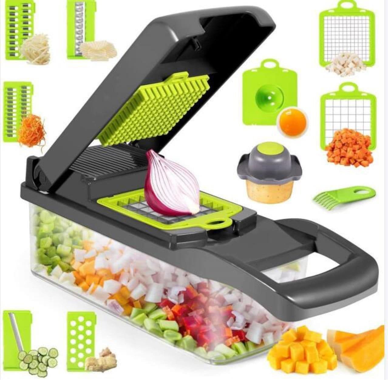 image-12 In 1 Manual Vegetable Chopper Kitchen Gadgets Food Chopper Onion Cutter Vegetable Slicer