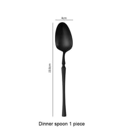 image-Matte Black Stainless Steel Luxury Cutlery Tableware Knife Coffee Ice Spoon Fork Chopsticks Flatware Set