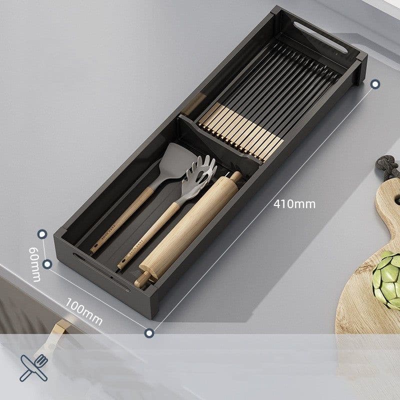 image-Kitchen Drawer Divider Cabinet Storage Sorting Box